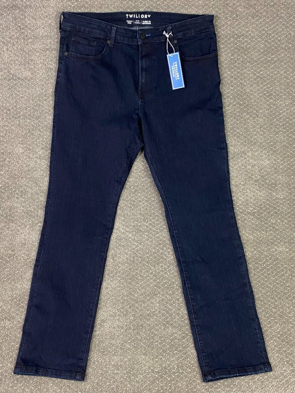 Twillory Technical Denim Tailored Fit Jeans Mens 36x30 Actual 34x29 Stretch NEW